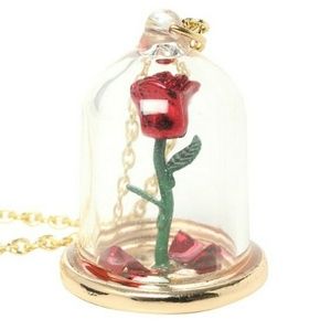 Disney Jewelry - NWT Beauty & the Beast Rose Necklace Disney Jewelry - NWT Beauty & the Beast Rose Necklace